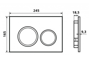 Кнопка смыва Esbano хром глянцевый (ESINKRG11SC) - 2