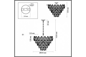 Подвесная люстра Lumion Lupine 6529/9 - 3