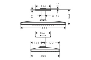Верхний душ Hansgrohe Rainmaker Select 460 белый - хром - 2