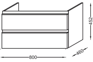 Тумба под раковину Jacob Delafon Vox 46 см (EB2078-R1-N18) - 2