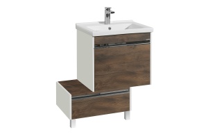 Комплект мебели Aquaton Капри 60 белый-темное дерево - 3