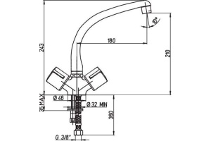 Смеситель для кухни Paini Tevere 10CR571FFQLMKM - 2