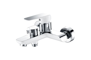 Смеситель Kaiser Glory 69122 для ванны с душем белый, хром