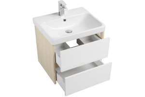 Тумба под раковину Aquaton Сканди 70 белый - светлое дерево - 3