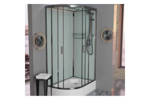 Душевая кабина Frank Brilliant 120х80 правая хром стекло прозрачное - 2