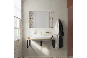 Мебель для ванной DIWO Элиста 100 светлое дерево, с раковиной Углич 0117