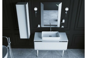 Шкаф - пенал Armadi Art Vallessi Avantgarde Canale 35 подвесной белый - хром - 3