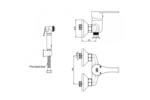 Гигиенический душ со смесителем GPD Atros хром - 2