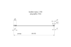 Боковая панель Rgw 90х195 хром стекло прозрачное - 3
