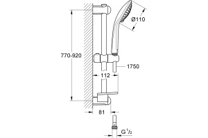 Душевой гарнитур Grohe Euphoria 110 Champagne 27227001 - 2