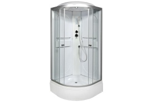 Душевая кабина Deto L 80х80 с электрикой, хром (L580EL)