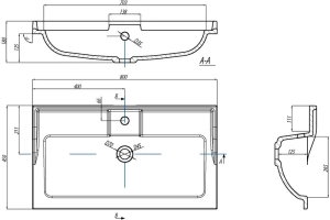 Раковина мебельная Aquaton Фабиа 80 белый - 3
