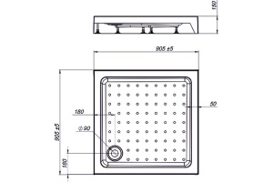 Поддон для душа Vincea VST-3AS-9090 90x90 - 2
