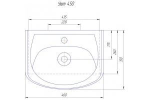 Раковина мебельная Санта Уют 45 белый - 2