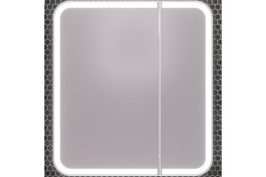 Зеркало шкаф Opadiris Элеганс 90 с подсветкой белый матовый