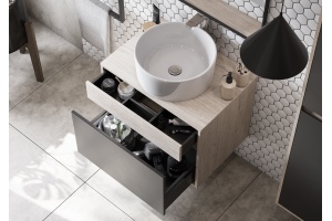 Комплект мебели Aquaton Лофт Урбан 65 светлое дерево-серый - 3