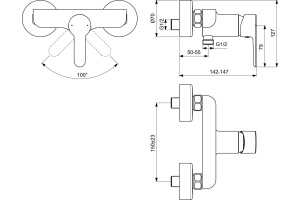 Смеситель для душа Ideal Standard Sesia хром - 2