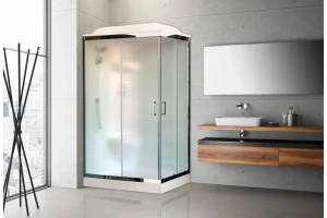 Душевая кабина Royal Bath HP 120х80 L стекло матовое задняя стенка белая - 2