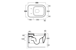 Чаша для подвесного унитаза Simas Henges белый без сиденья - 3