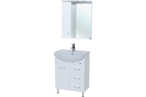 Тумба с раковиной Bellezza Уют 60 3 ящика белая - 3