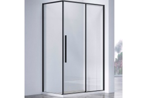 Душевой уголок Vincea Slim-N 130х90 черный стекло прозрачное