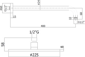 Верхний душ Paffoni Master ZSOF074CR/ZSOF034CR - 2