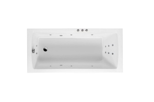 Ванна акриловая Excellent Aquaria Smart 170х75 с гидромассажем белый - хром