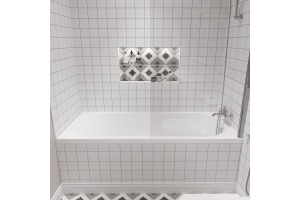 Акриловая ванна STWORKI Хельсинки 170x70 с каркасом, прямоугольная, российская, пристенная, встраиваемая - 3