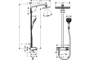 Душевая стойка Hansgrohe Raindance E 27288400 - 2