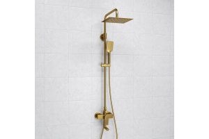 Душевая система WasserKraft 25 золото брашированное - 2