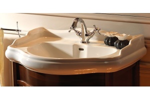 KERASAN Retro 69, раковина 69*52см с 3 отв., цвет: белый - 2