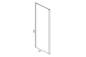 Душевая стенка RGW Z-050-4 B 80х150 профиль черный стекло прозрачное - 3