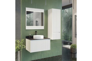 Зеркало Comforty Марсель 75 белое с подсветкой - 2