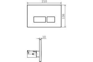 Кнопка смыва AM.PM Pro S черная матовая I047038 - 2