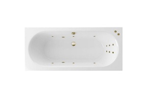 Ванна акриловая Excellent Oceana Line 160 x 75 с гидромассажем белый - бронза