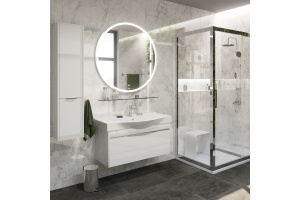 Зеркало круглое STWORKI Мальмё 100 с подсветкой, сенсор на зеркале, круглое, настенное, российское - 2