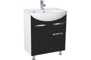 Тумба для комплекта Bellezza Альфа 65 черная с ящиком