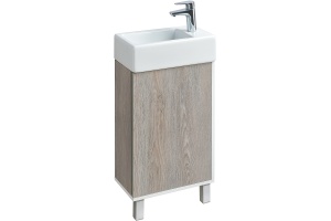 Тумба с раковиной Aquaton Эмма 46 белый-светлое дерево