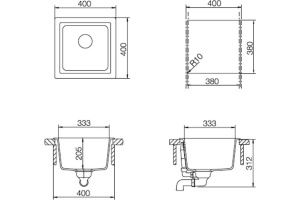 Мойка  Euro 40  Cristalite мокка - 2