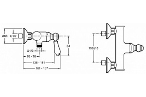 Смеситель Jacob Delafon Louise E24362-CP для душа - 2