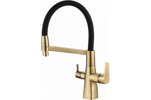 Смеситель Steel Hammer SH 818-6 для кухонной мойки, бронза