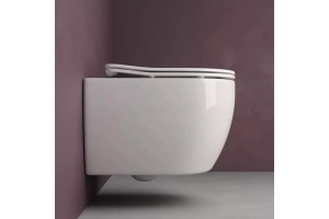 Комплект подвесного унитаза с инсталляцией Ceramica Nova Play с черной матовой кнопкой Round - 3