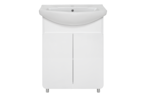 Тумба с раковиной Misty Чегет 65 белая глянцевая