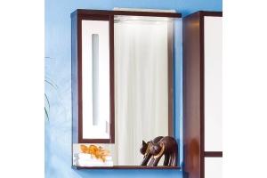 Зеркало-шкаф Бриклаер Бали 62 венге, белый глянец, L