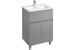 Тумба с раковиной Aquaton Форест 60 серый матовый