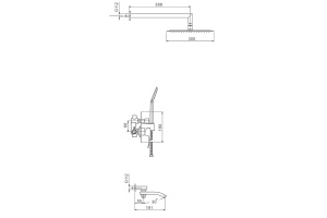 Душевая система Gappo черная матовая - 2