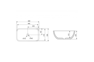 Накладная раковина Abber Rechteck 46 темно-зеленая матовая - 2