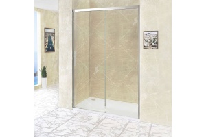 Душевая дверь в нишу RGW Leipzig Le-12 (197-201) x195 профиль хром, стекло прозрачное