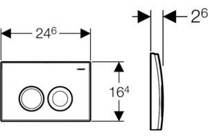Кнопка смыва Geberit Delta 21 115.125.11.1 альпийский белый - 2
