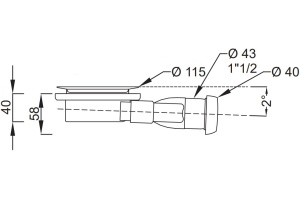 Сифон для поддона Jacob Delafon Flight Neus E9A1364-CP - 3
